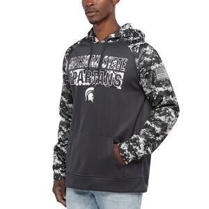 NWT Michigan State Spartans men’s XL Colosseum Military Camo Hoodie - Charcoal